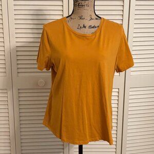 Women's Michael Kors Gold Open Sleeve Top Size XL